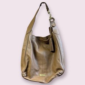 Coach Taupa Leather Hobo Shoulder Bag 12” x 13"